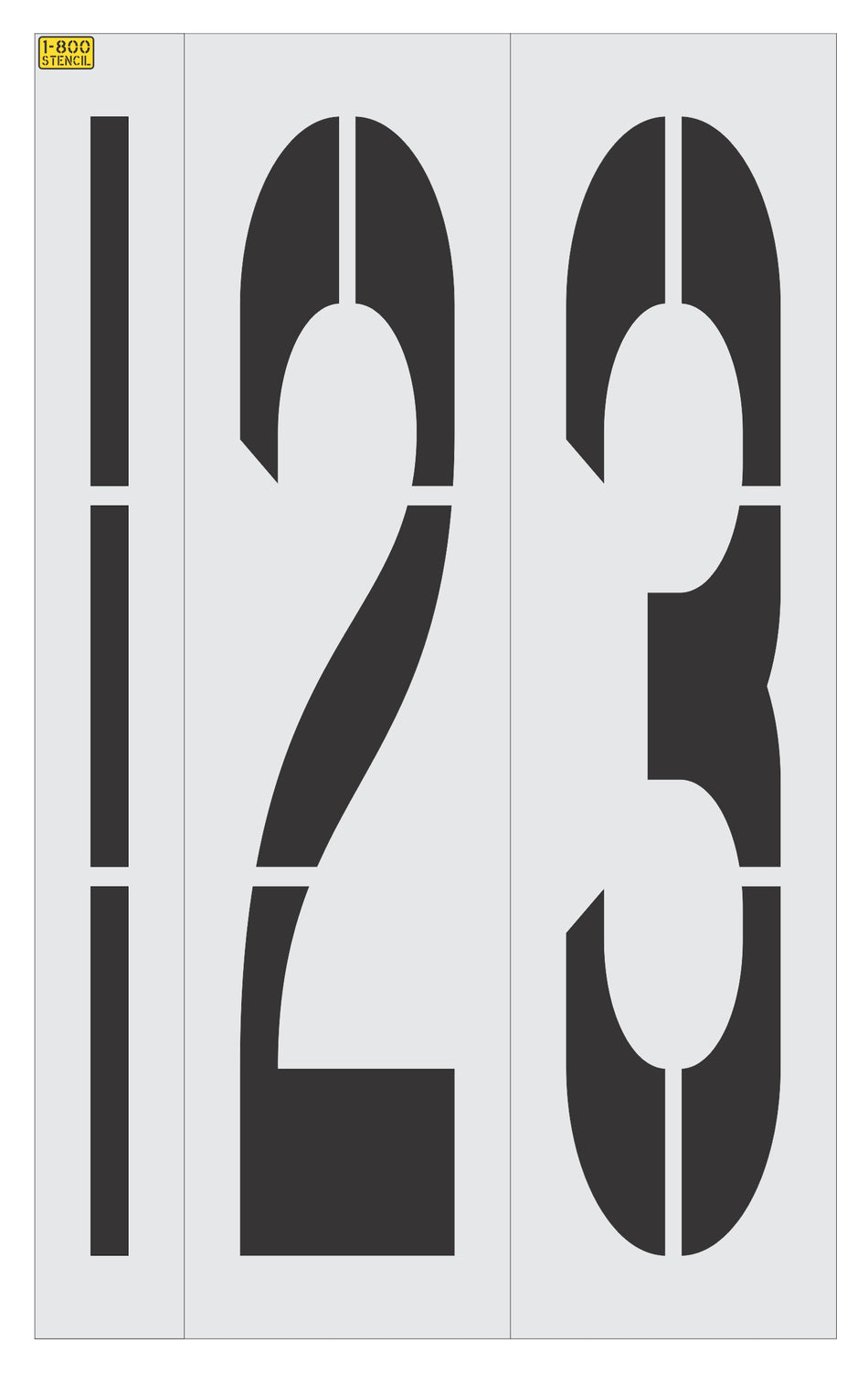 84" Regular Number Kit Stencil