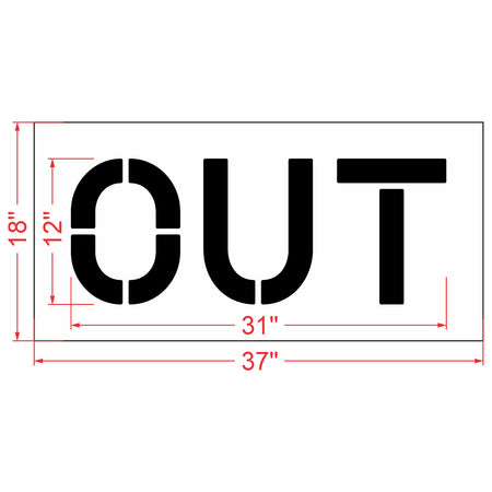12 inch OUT stencil