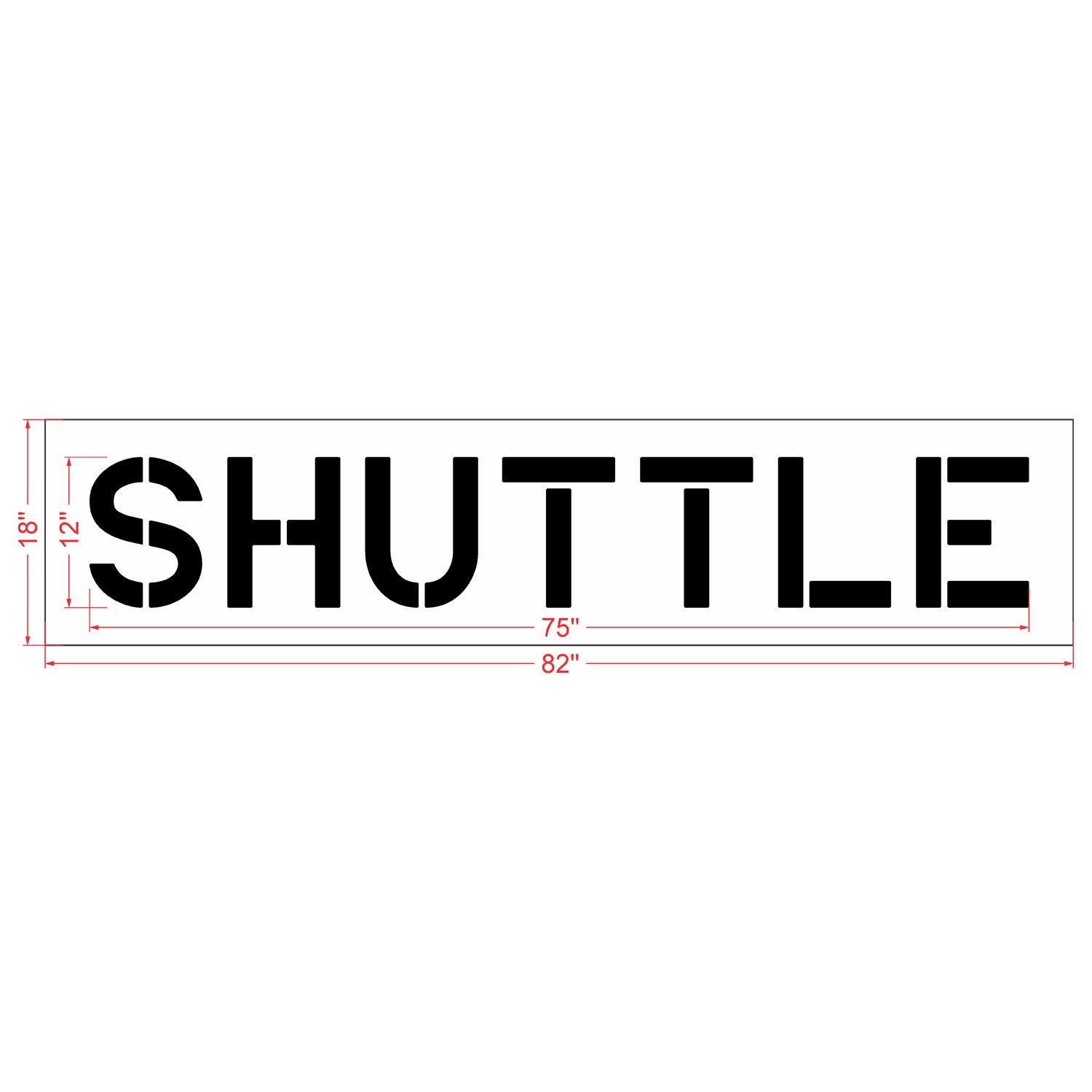 12 inch SHUTTLE stencil