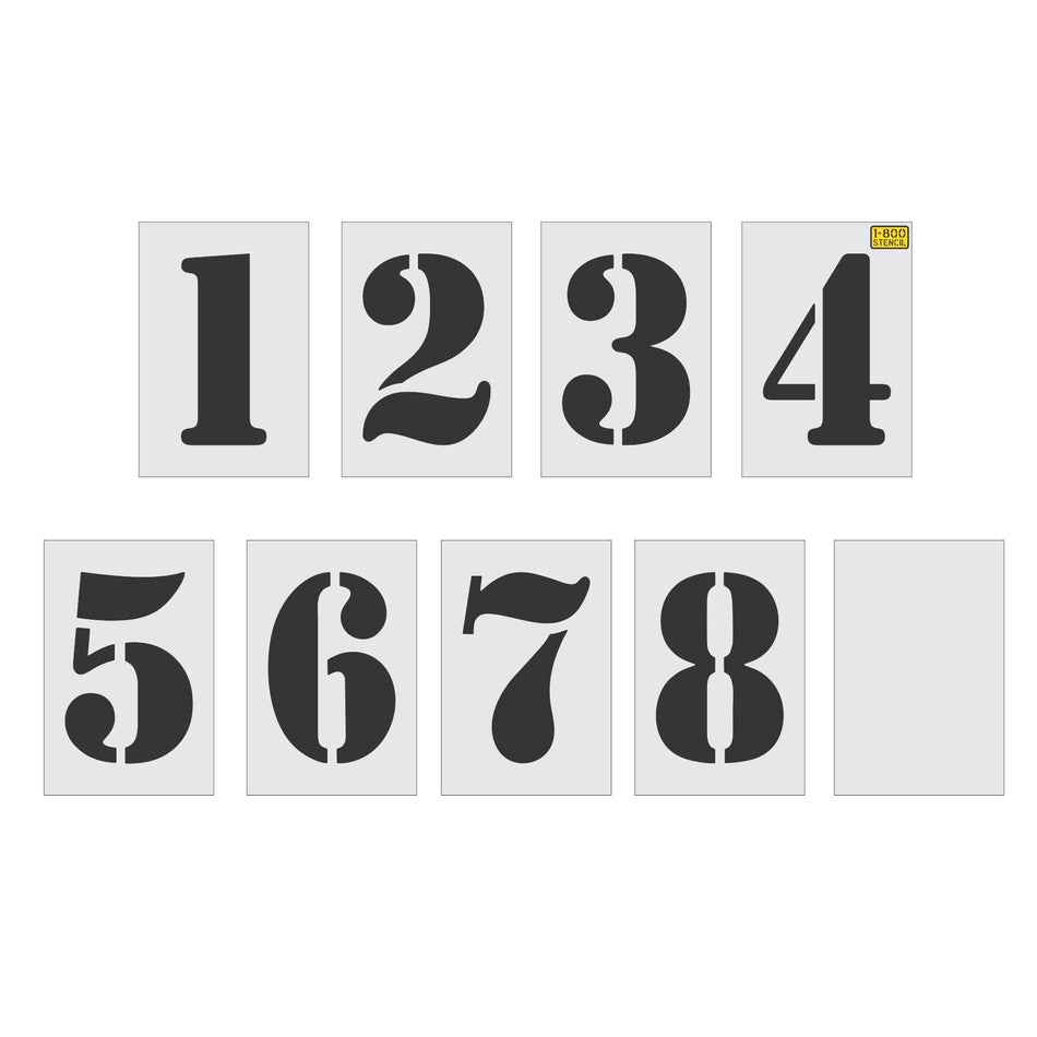 36" Track And Field Number One Stencil - High-quality stencil for pavement marking, durable and reusable