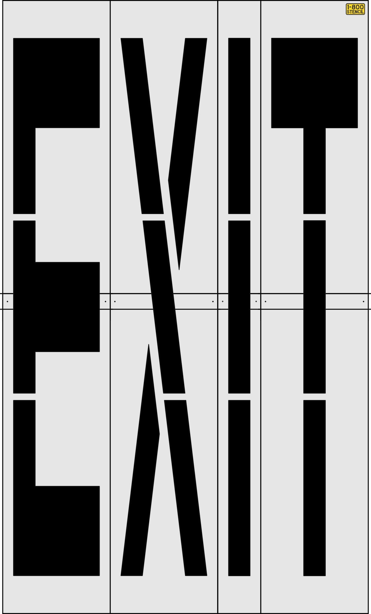 150" Louisiana DOT EXIT Stencil - High-quality stencil for pavement marking, durable and reusable