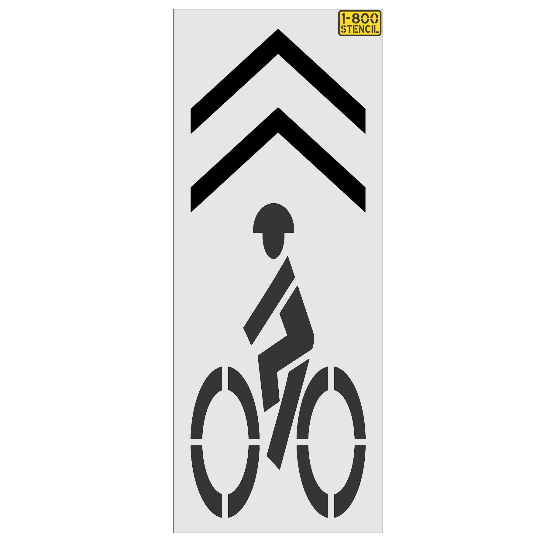112-inch Michigan DOT bike lane chevron pavement marking stencil for bicycle lane guidance
