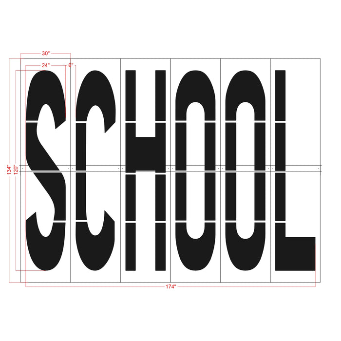 120" Colorado DOT SCHOOL Stencil
