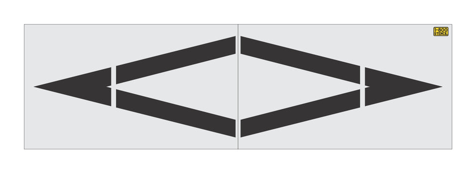 156" Florida DOT Diamond Bike Lane Stencil