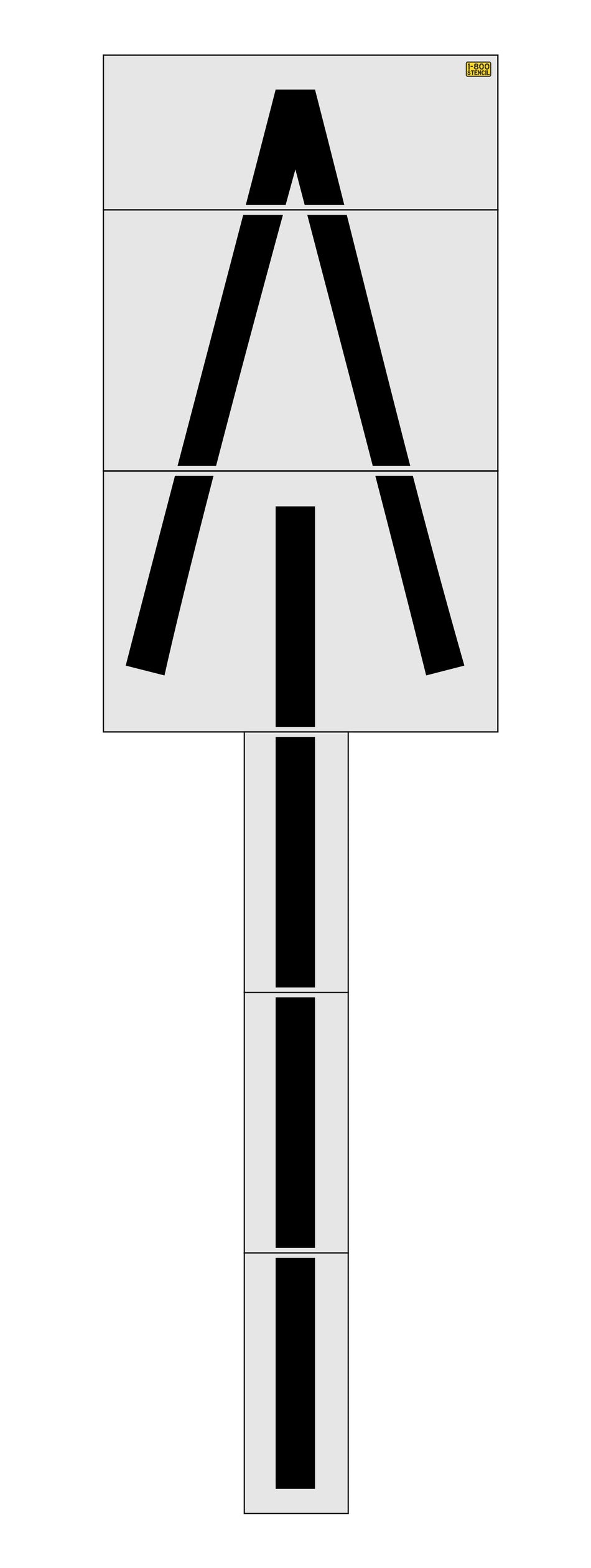 282" Florida DOT Wrong Way Arrow Stencil