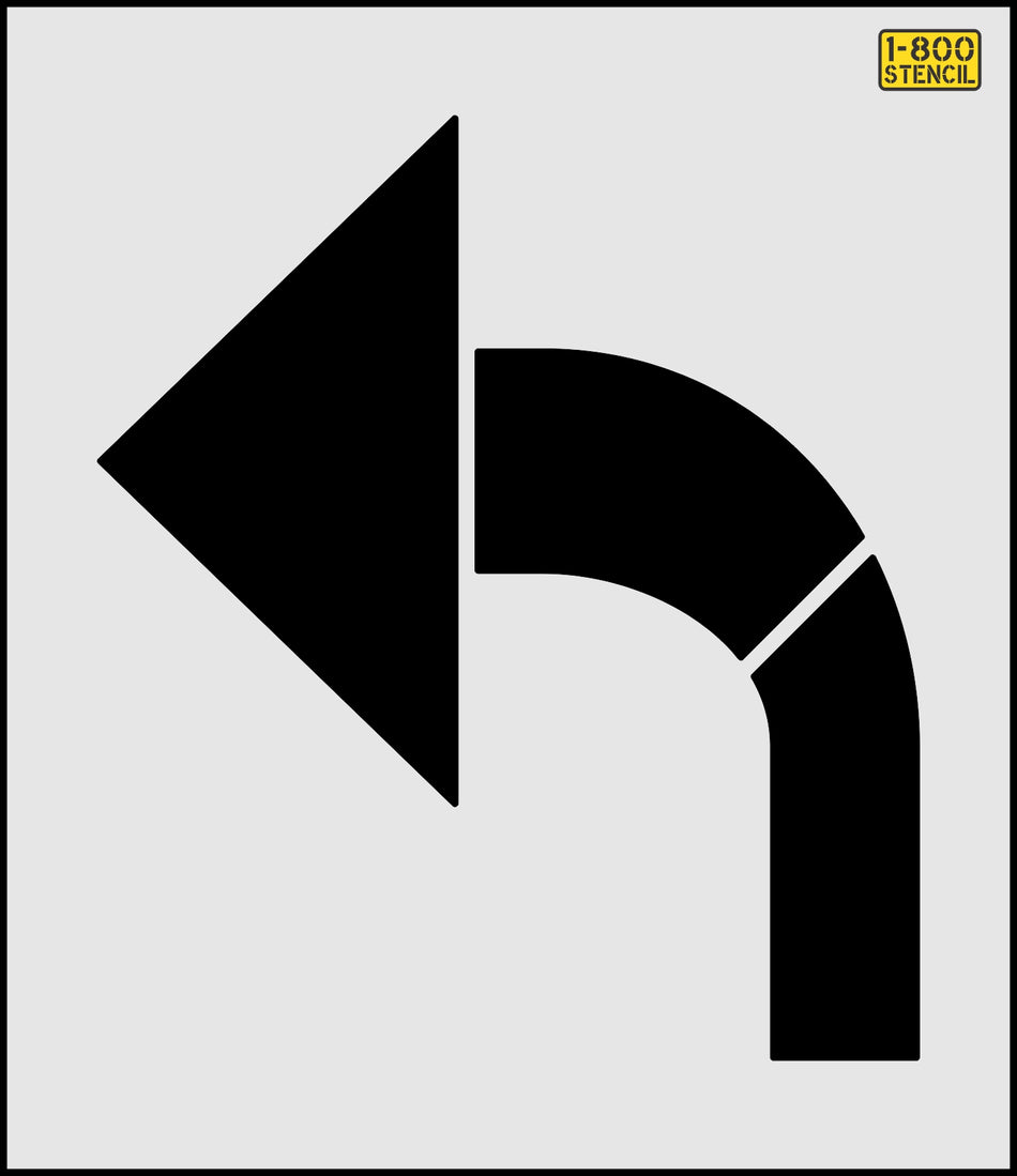 36" Chicago DOT Turn Arrow Stencil