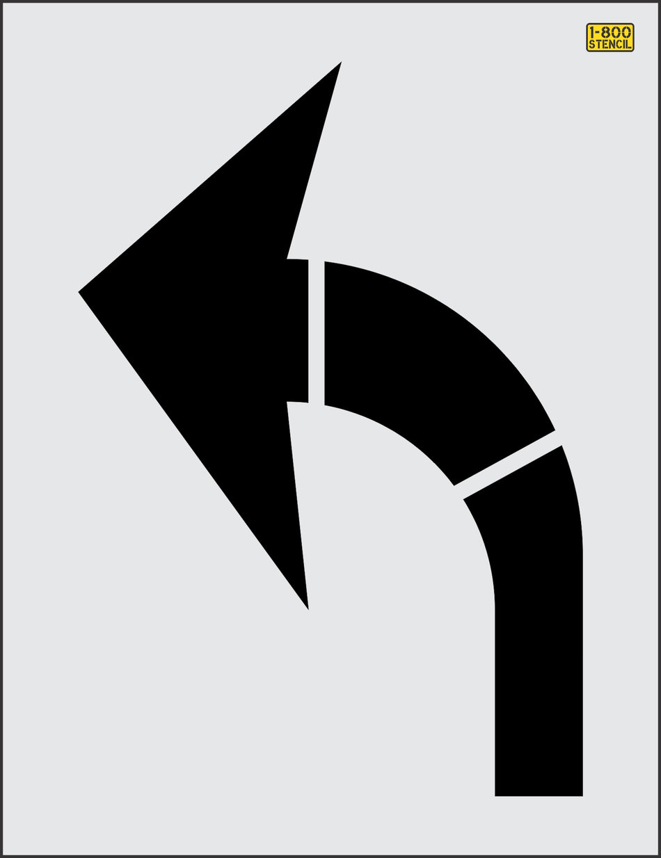 67" Chicago DOT Turn Arrow Stencil