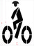 72" Colorado DOT Bike Rider Stencil