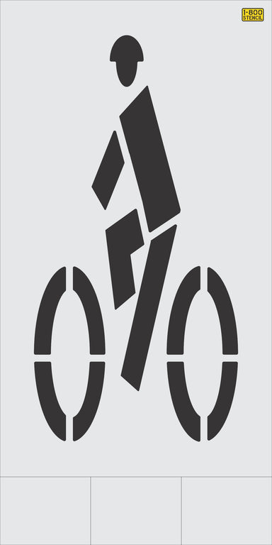 72" Chicago DOT Bike Lane Symbol Stencil