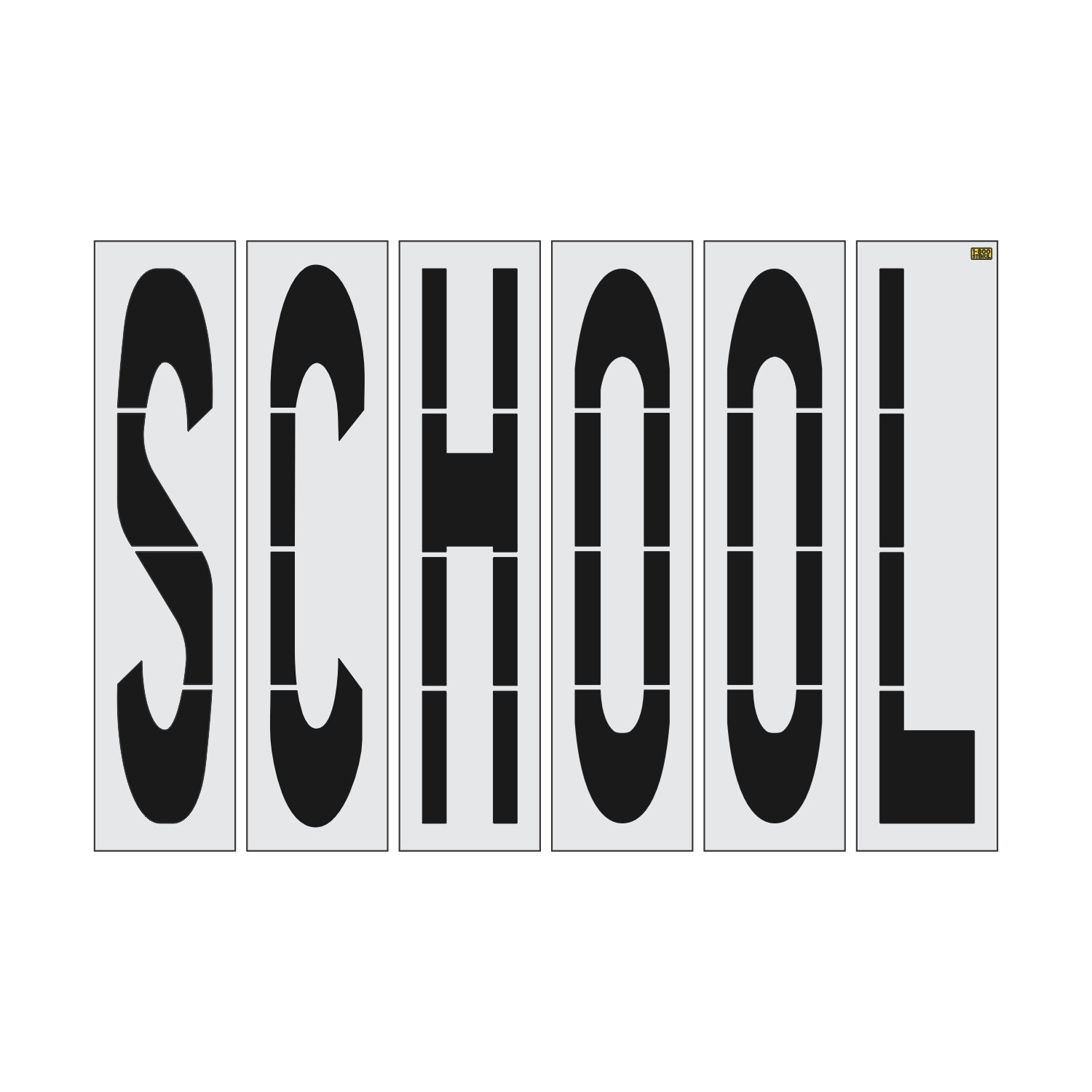 96" Colorado DOT SCHOOL Stencil - 1-800-Stencil