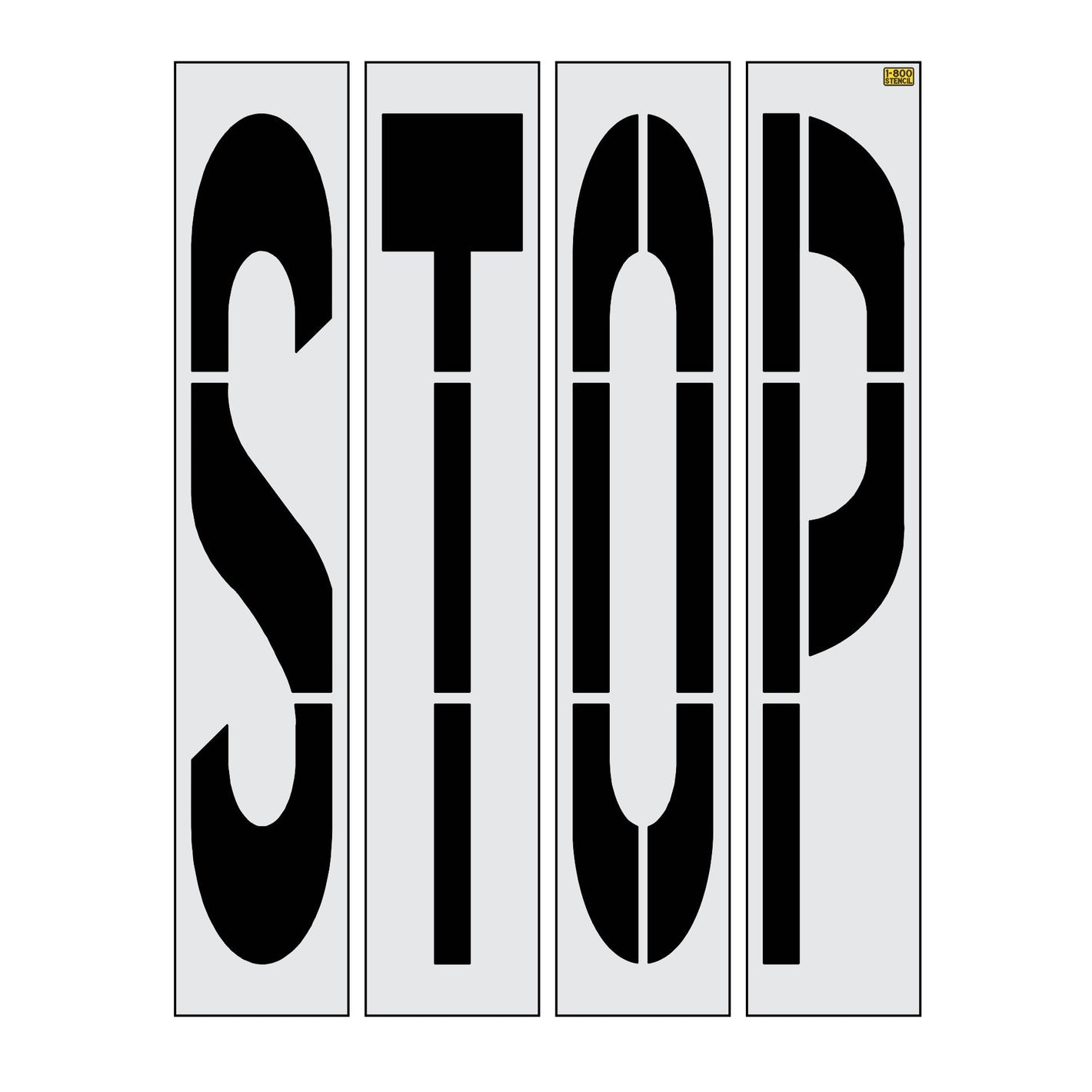 98 inch Arizona DOT STOP stencil for pedestrian and roadway crossing pavement striping applications