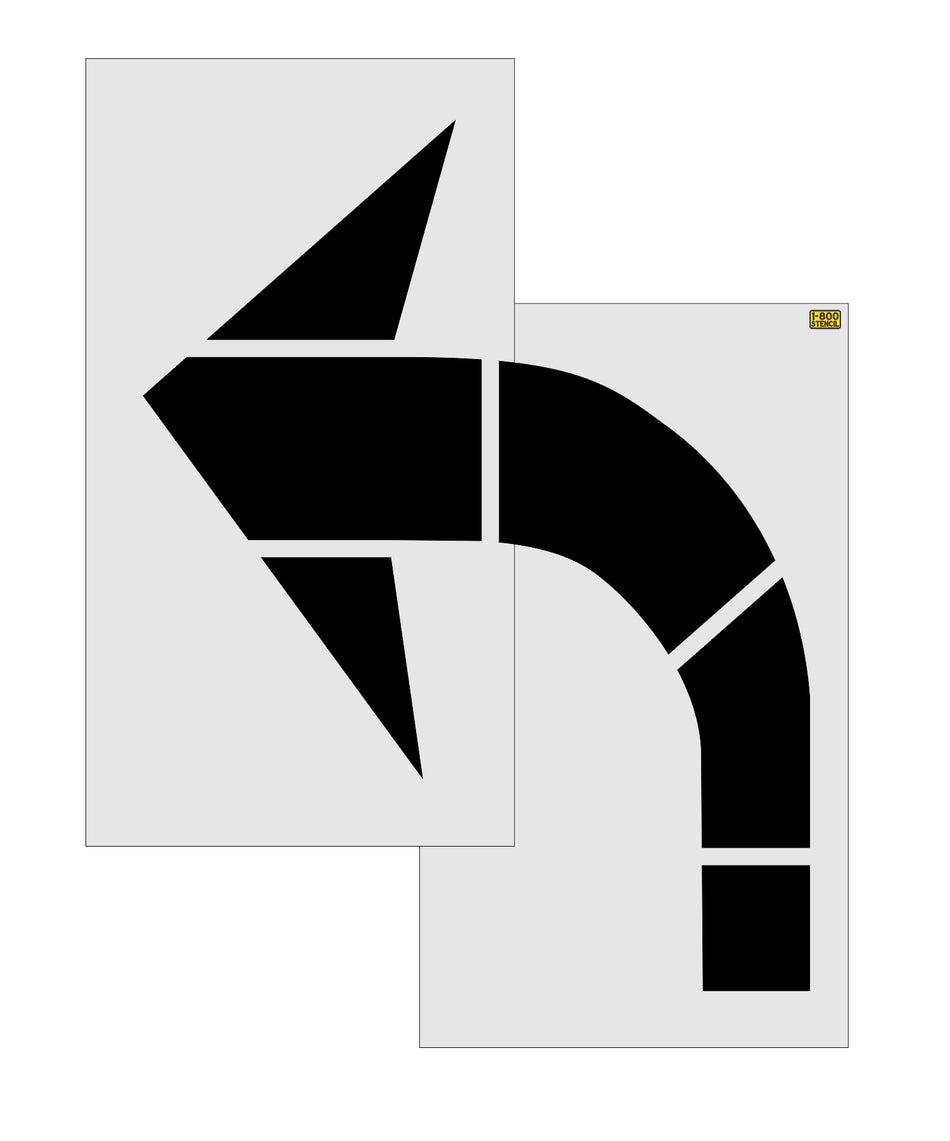 98" Colorado DOT Turn Arrow Stencil