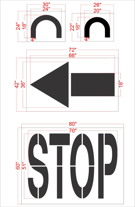 {4 pc} Costco Stencil Kit