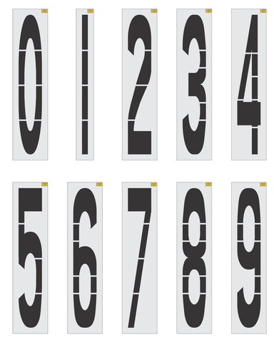 96" x 16" Single Number Stencils (MUTCD/DOT)