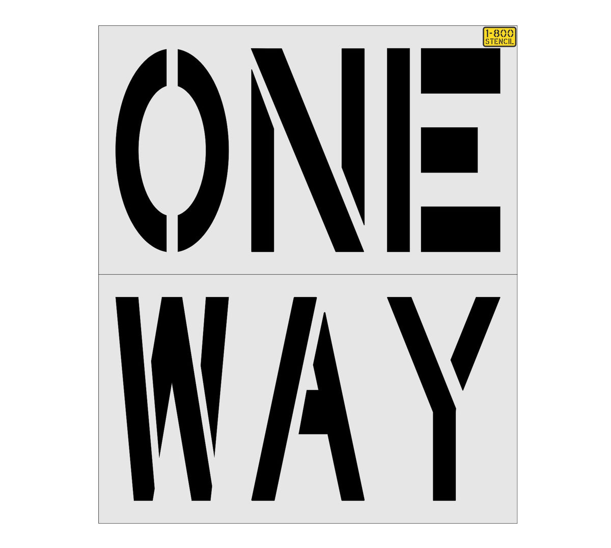 36-inch ONE WAY pavement marking stencil for Chick-fil-A parking lot and drive-thru traffic direction