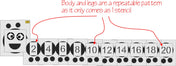 47"x204" Caterpillar Numbers Stencil