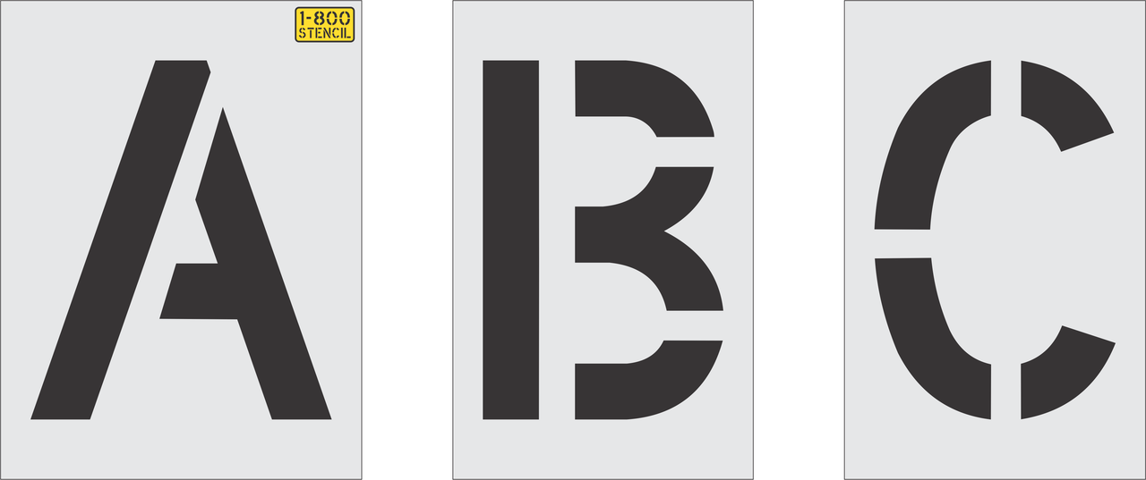 12" Individual Letter Stencils - 1-800-Stencil