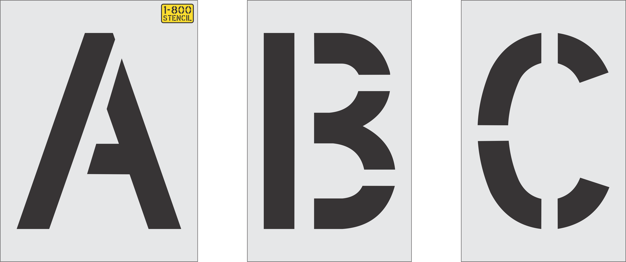 12 Individual Letter Stencils — 1-800-Stencil