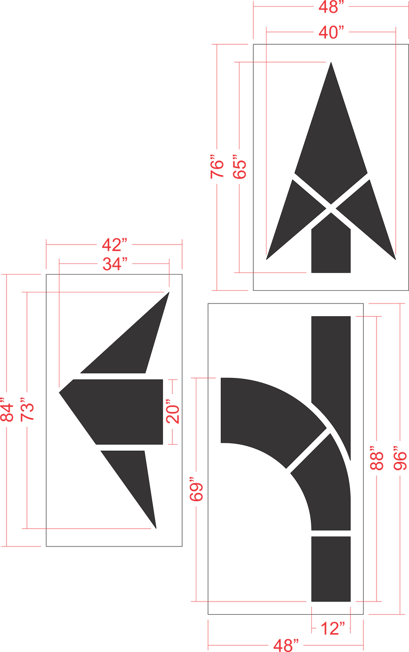 FHWA/DOT Combo Arrow Stencil