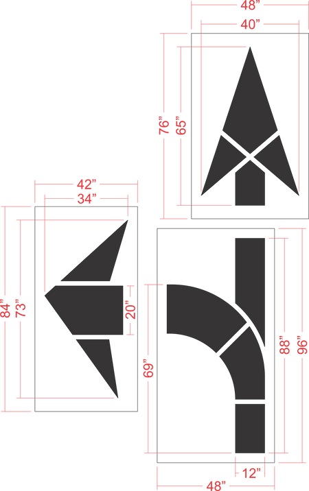 FHWA/DOT Combo Arrow Stencil