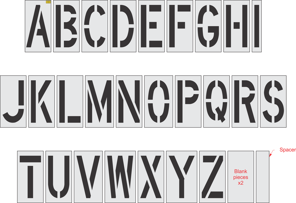 18"x9" Alphabet Kit Stencil