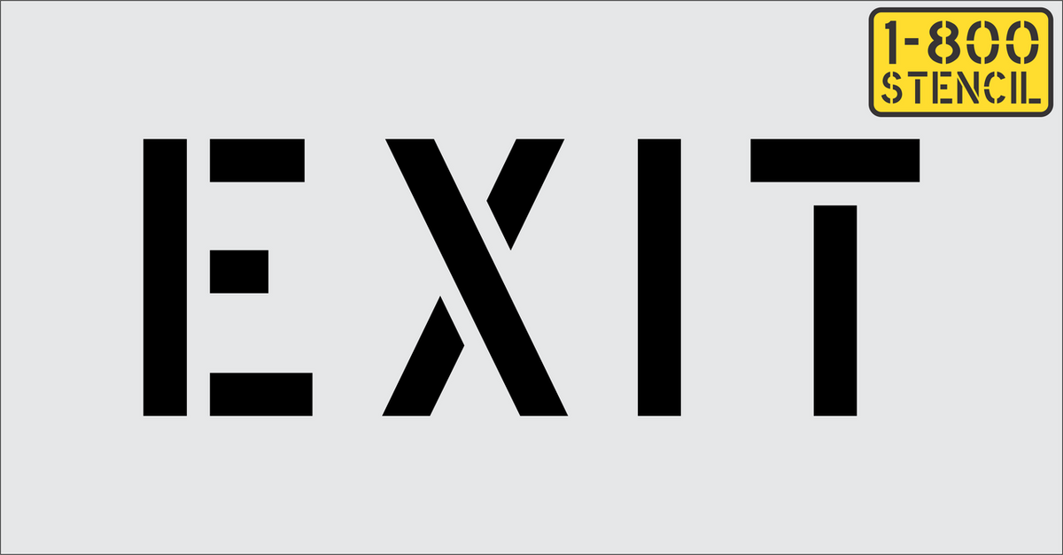 6" EXIT Stencil