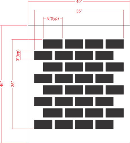 Traditional Brick Pattern Stencil