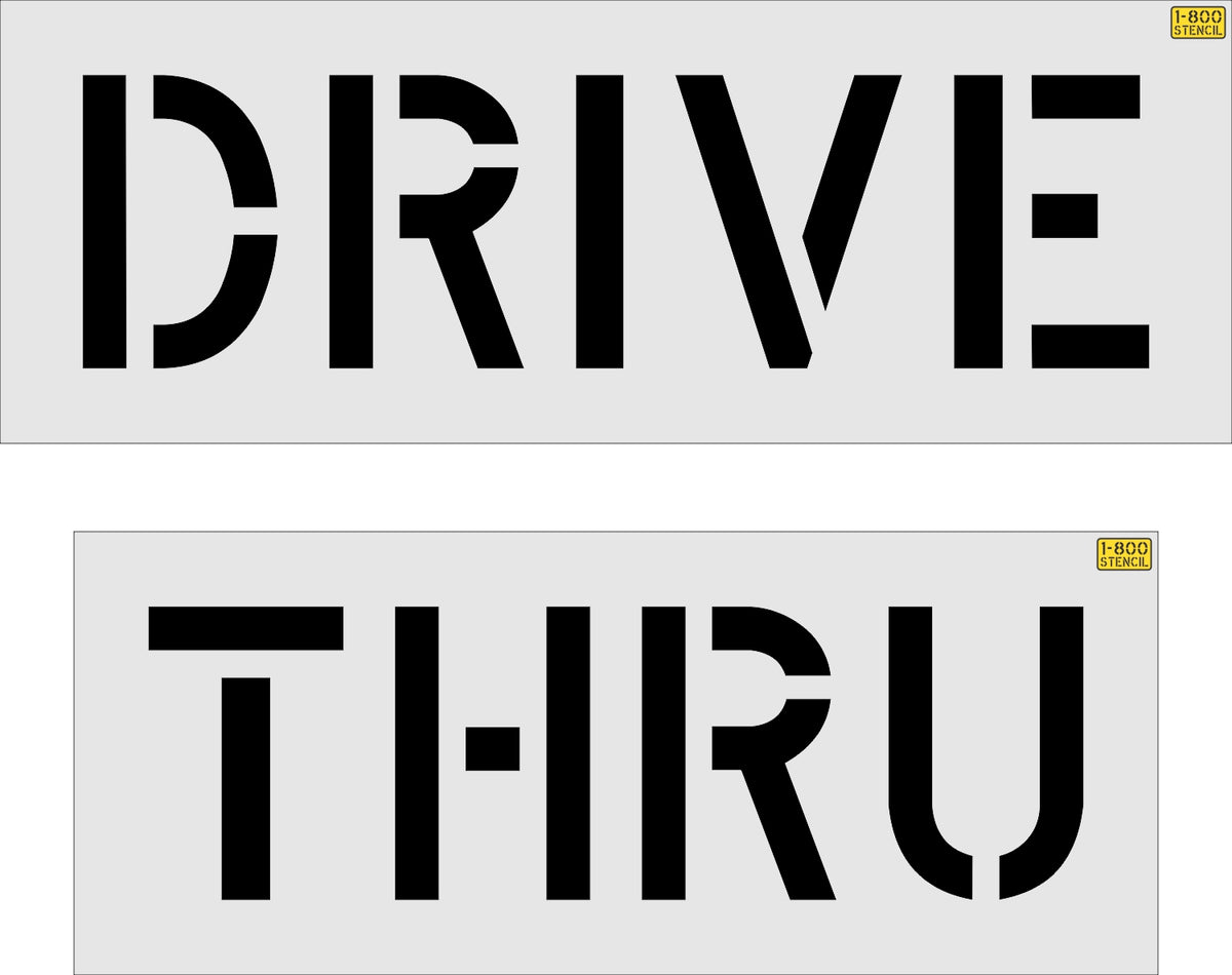 12 inch DRIVE THRU stencil