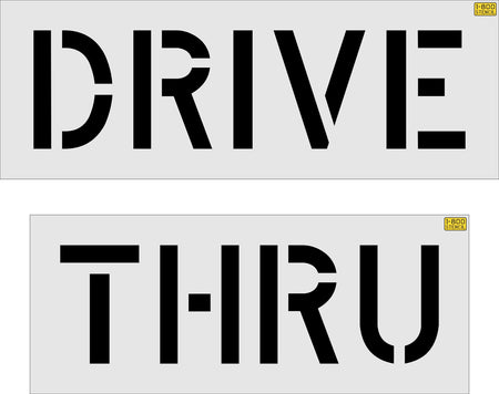 12 inch DRIVE THRU stencil