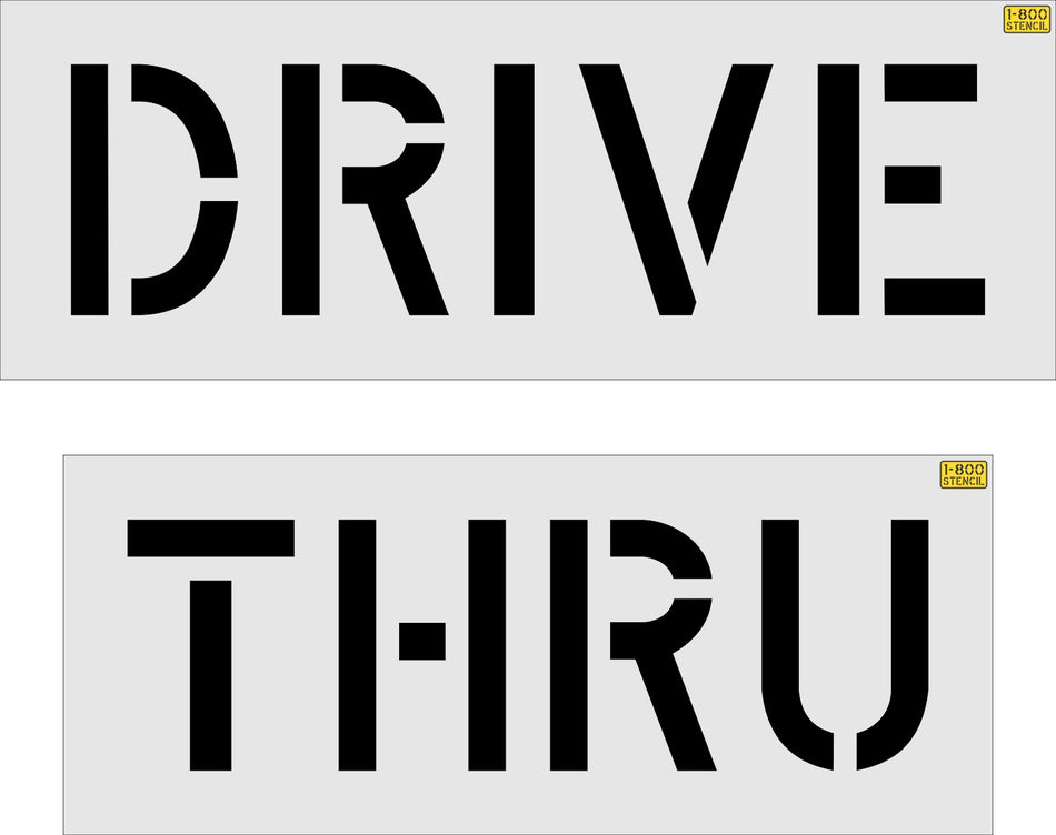 12 inch DRIVE THRU stencil