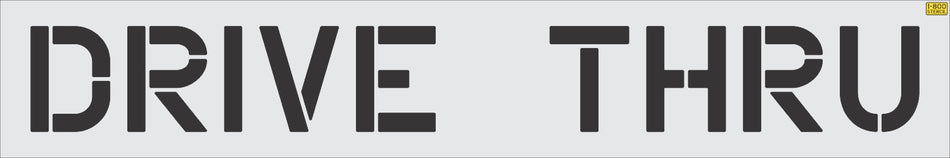 12 inch DRIVE THRU stencil