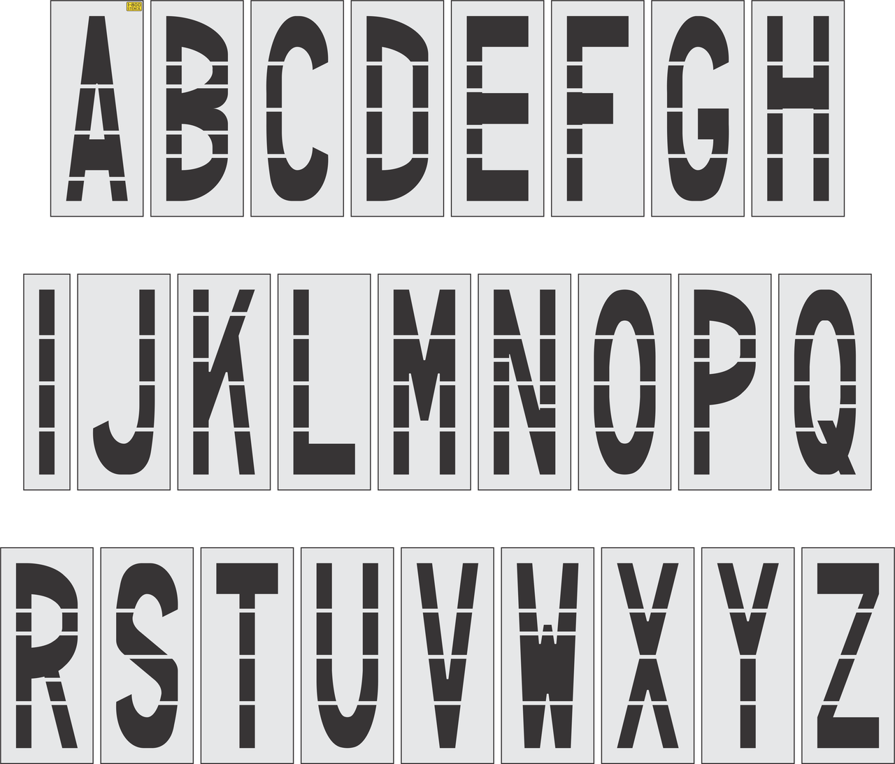 48"x16" Alphabet Kit Stencil