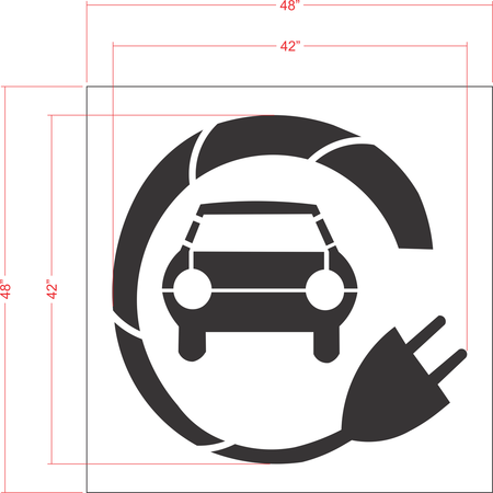 42" WALGREENS ELECTRIC CAR Stencil