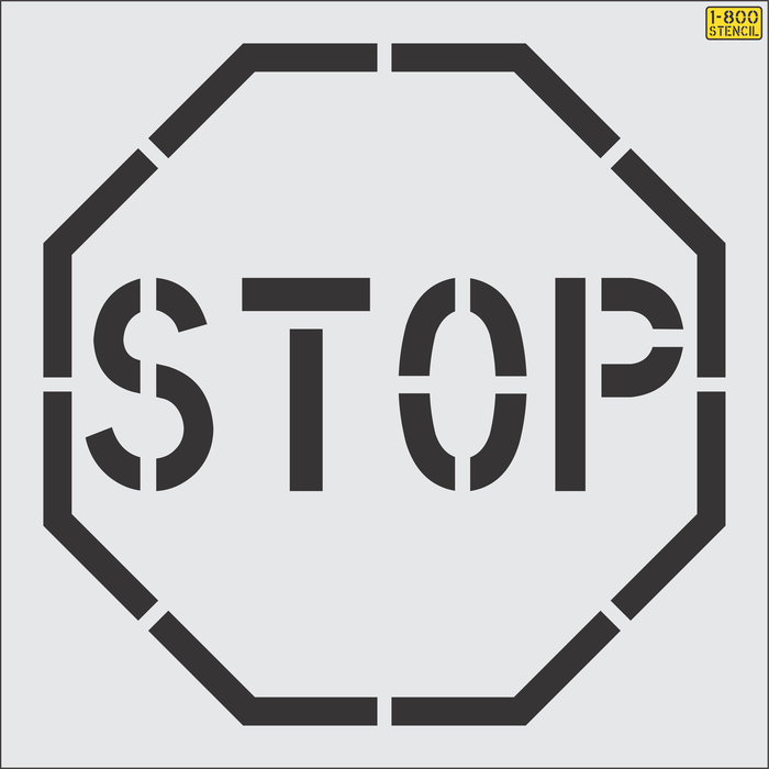 48" Stop Sign Stencil (one piece)