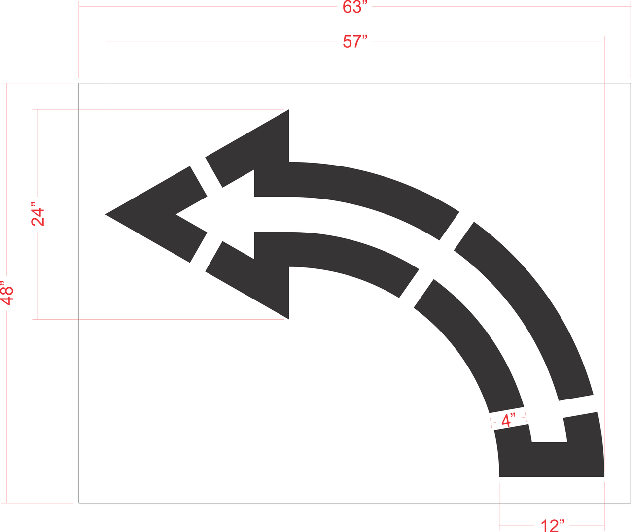 Walmart 57" Turn Arrow outline (Legacy)