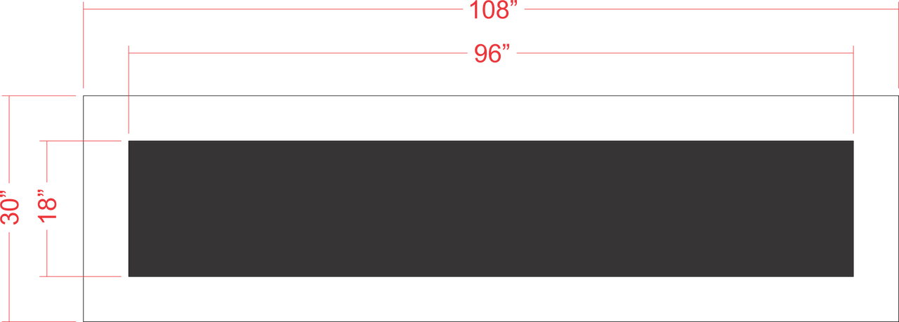 18" x 8' Line Stencil