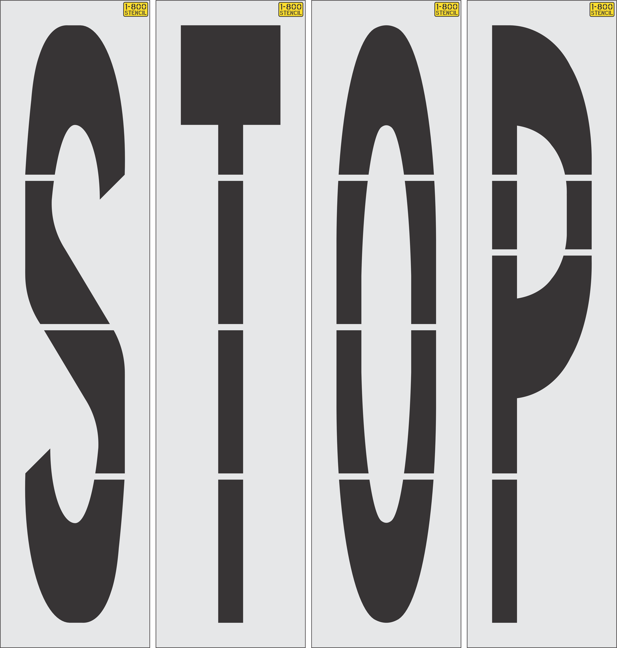 96" STOP Stencil