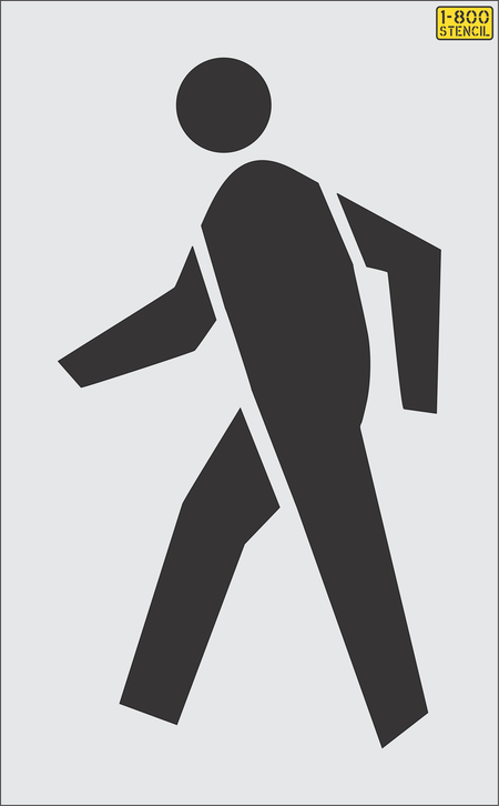 36" Pedestrian Logo Stencil