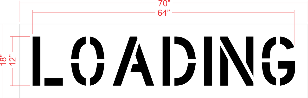 12" LOADING Stencil