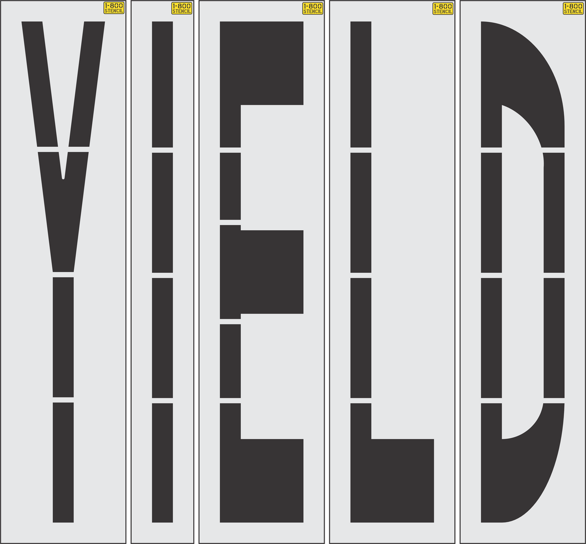 96" YIELD Stencil