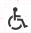 21.5" Handicap Stencil