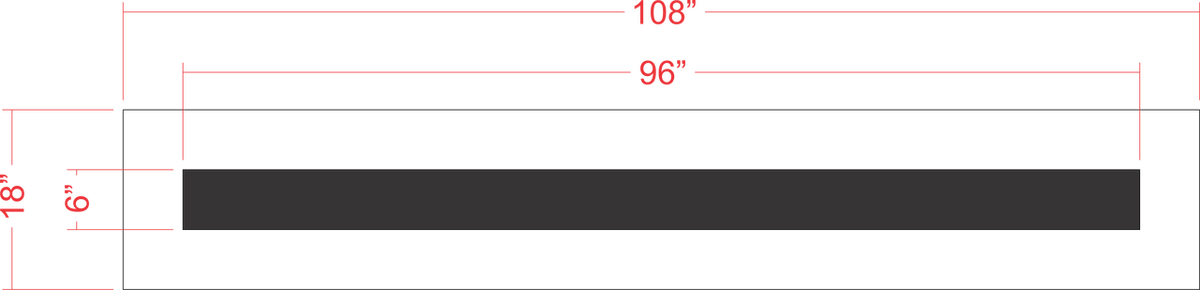 6" x 8' Line Stencil