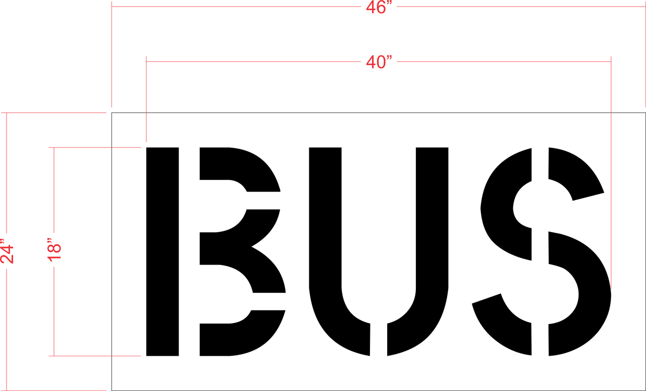 18" BUS Stencil