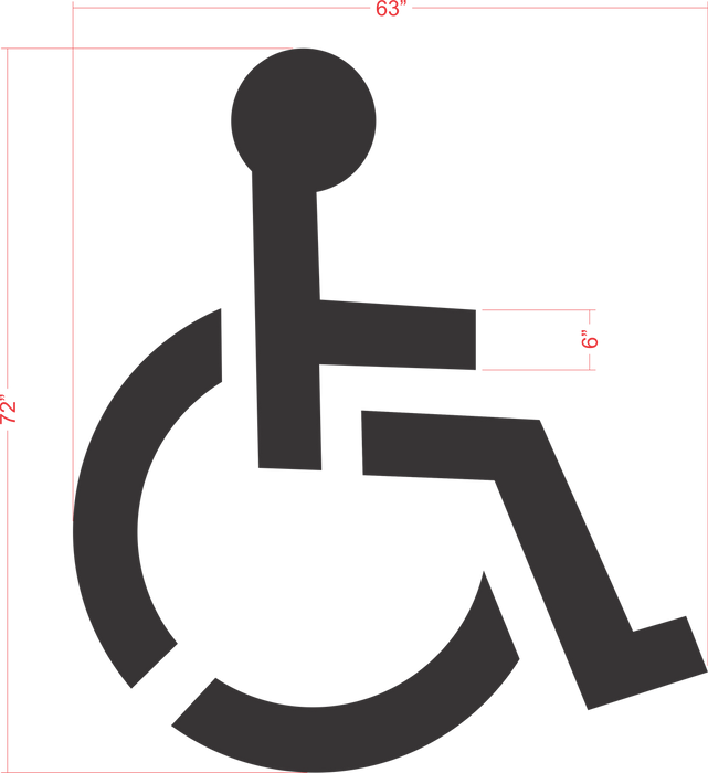 72" Handicap Stencil