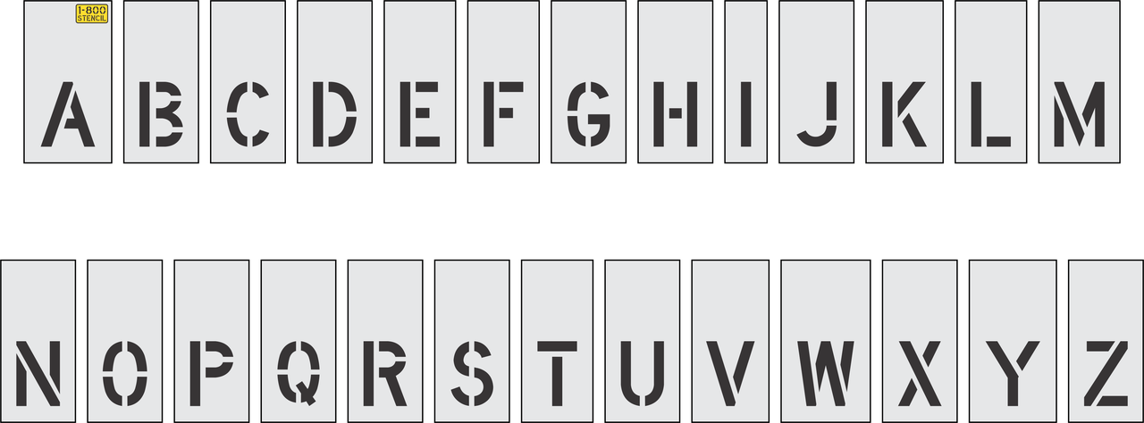 4" Alphabet Kit for Curbs Stencil