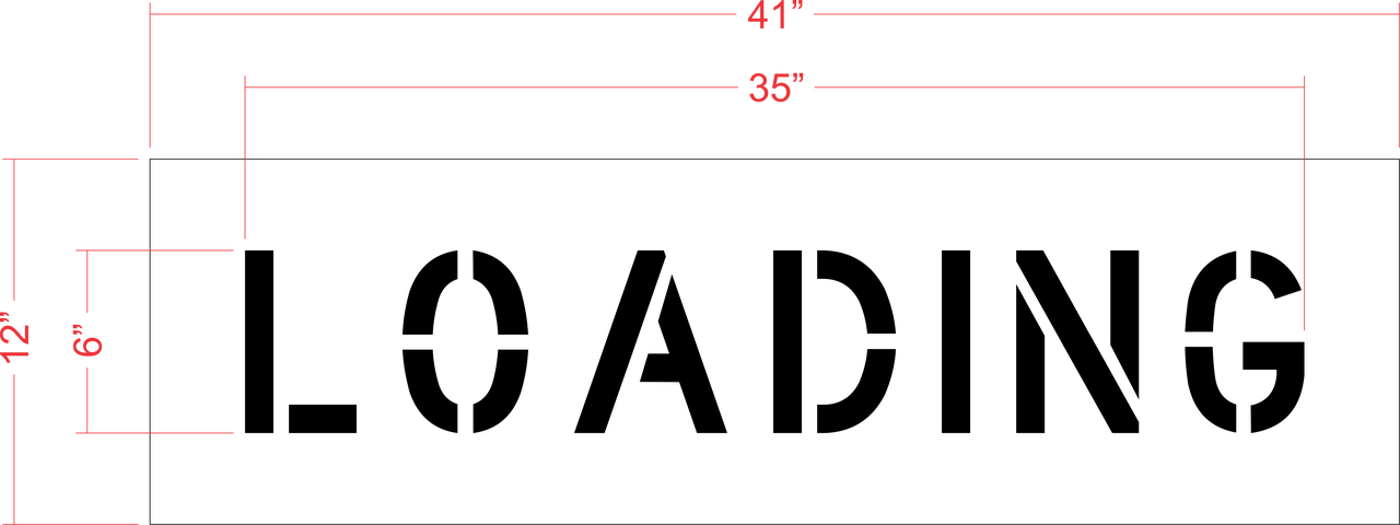6" LOADING Stencil