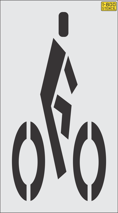48" FHWA/DOT Bike Rider Stencil