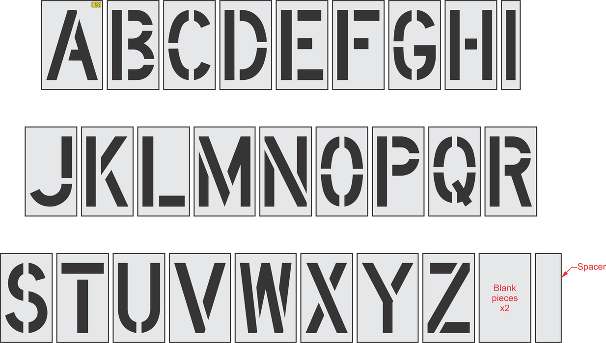 15" Alphabet Kit Stencil
