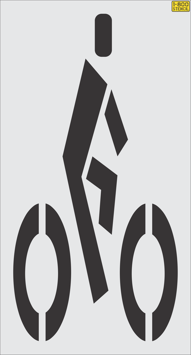 72" FHWA/DOT Bike Rider Stencil