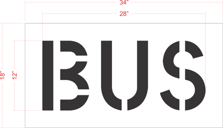 12" BUS Stencil